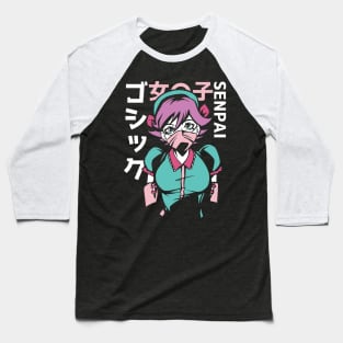 PASTEL GOTH ANIME GIRL Baseball T-Shirt